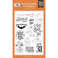 Echo Park - Spooky Collection - Halloween - Clear Photopolymer Stamps - Hey Boo
