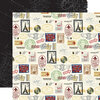 Echo Park - Scenic Route Collection - 12 x 12 Double Sided Paper - Postage Stamps