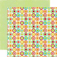 Echo Park - Sweet Summertime Collection - 12 x 12 Double Sided Paper - Citrus Circle