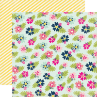 Echo Park - Splendid Sunshine Collection - 12 x 12 Double Sided Paper - Fancy Floral