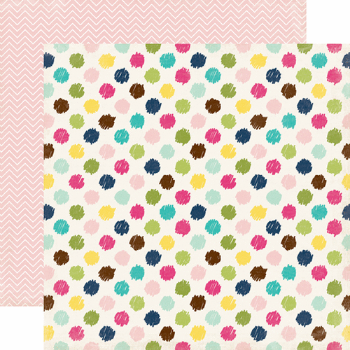 Echo Park - Splendid Sunshine Collection - 12 x 12 Double Sided Paper - Darling Dots