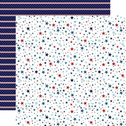 Echo Park - Stars And Stripes Forever Collection - 12 x 12 Double Sided Paper - Spirited Stars
