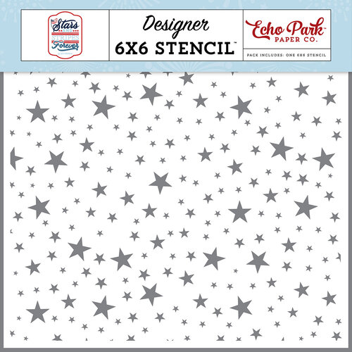 Echo Park - Stars And Stripes Forever Collection - 6 x 6 Stencils - Hope Your Day Sparkles