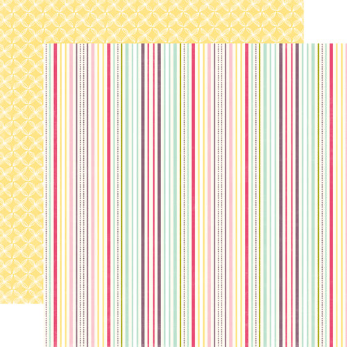 Echo Park - Springtime Collection - 12 x 12 Double Sided Paper - Delightful Stripe, CLEARANCE