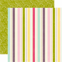 Echo Park - Springtime Collection - 12 x 12 Double Sided Paper - Seasonal Stripe, CLEARANCE
