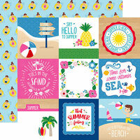 Echo Park - I Love Summer Collection - 12 x 12 Double Sided Paper - 4 x 4 Journaling Cards