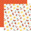 Echo Park - Summertime Collection - 12 x 12 Double Sided Paper - Fruit