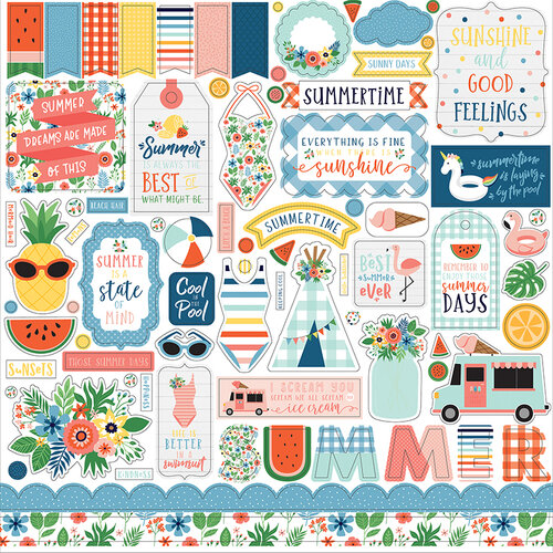 Echo Park - Summertime Collection - 12 x 12 Cardstock Stickers - Element
