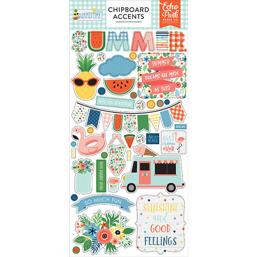 Echo Park - Summertime Collection - Chipboard Stickers - Accents