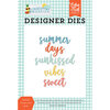 Echo Park - Summertime Collection - Designer Dies - Sunkissed Summer Word