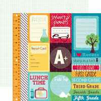 Echo Park - School Days Collection - 12 x 12 Double Sided Paper - Journaling Cards