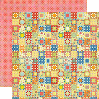 Echo Park - Grandma's Kitchen Collection - 12 x 12 Double Sided Paper - Grandma's Quilt