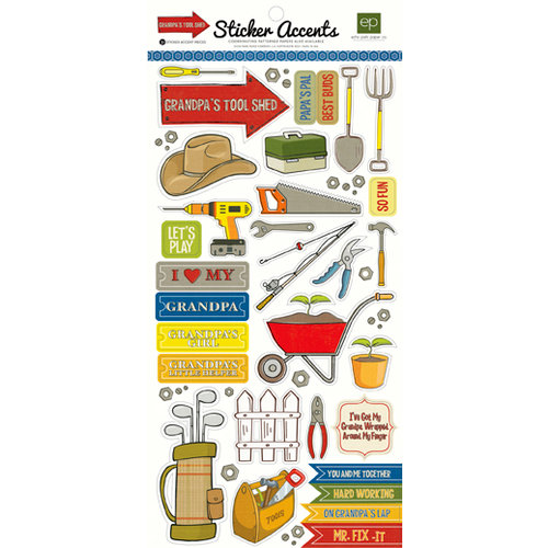 Echo Park - Grandpa's Tool Shed Collection - Cardstock Stickers