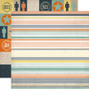 Echo Park - Brothers Collection - 12 x 12 Double Sided Paper - Stripe