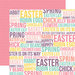 Echo Park - Easter Collection - 12 x 12 Double Sided Paper - Words