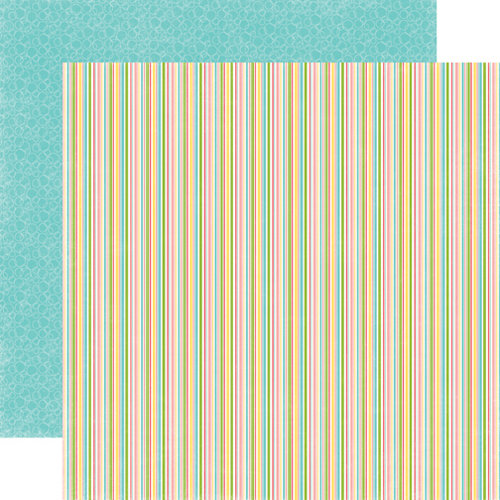 Echo Park - Birthday Girl Collection - 12 x 12 Double Sided Paper - Stripe