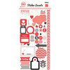 Echo Park - Red Collection - Cardstock Stickers