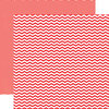 Echo Park - Red Collection - 12 x 12 Double Sided Paper - Red Chevron