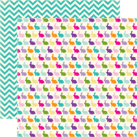 Echo Park - Hippity Hoppity Collection - 12 x 12 Double Sided Paper - Bunnies