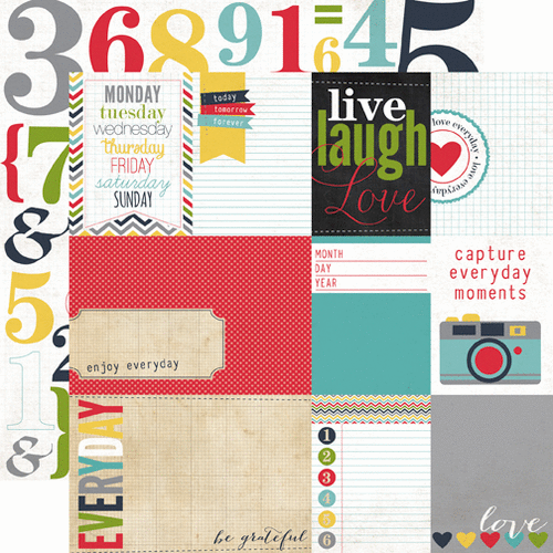Echo Park - My Life Collection - 12 x 12 Double Sided Paper - Journaling
