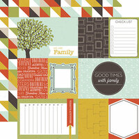 Echo Park - Family Reunion Collection - 12 x 12 Double Sided Paper - Journaling
