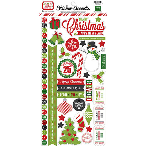 Echo Park - Jingle All The Way Collection - Christmas - Cardstock Stickers