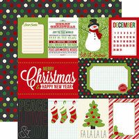 Echo Park - Jingle All The Way Collection - Christmas - 12 x 12 Double Sided Paper - Journaling