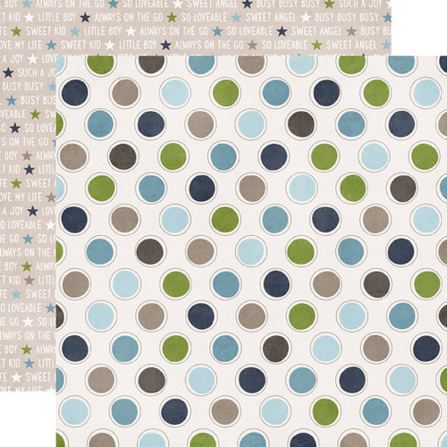 Echo Park - My Little Boy Collection - 12 x 12 Double Sided Paper - My Little Boy Dots