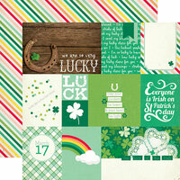 Echo Park - Lucky Charm Collection - 12 x 12 Double Sided Paper - Journaling Cards