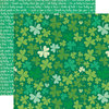 Echo Park - Lucky Charm Collection - 12 x 12 Double Sided Paper - Lucky Clover