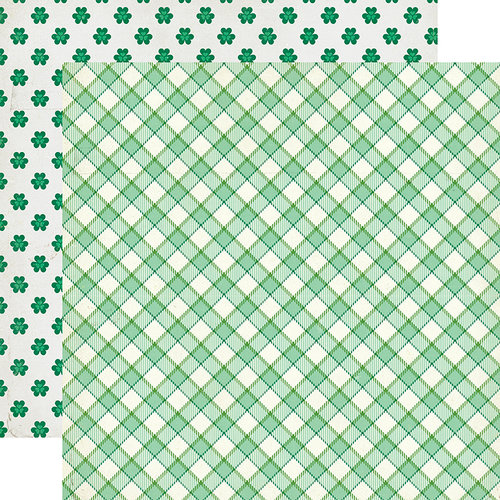 Echo Park - Lucky Charm Collection - 12 x 12 Double Sided Paper - Lucky Plaid