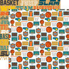 Echo Park - Basketball Collection - 12 x 12 Double Sided Paper - Basketball Icons