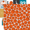 Echo Park - Basketball Collection - 12 x 12 Double Sided Paper - Orange Basketballs