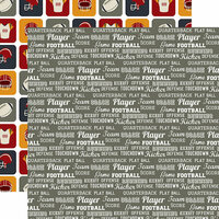 Echo Park - Football Collection - 12 x 12 Double Sided Paper - Football Words