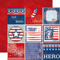 Echo Park - 4th of July Collection - 12 x 12 Double Sided Paper - Journaling