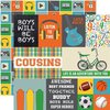 Echo Park - Boy Cousin Collection - 12 x 12 Double Sided Paper - Journaling Cards