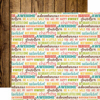 Echo Park - Grandson Collection - 12 x 12 Double Sided Paper - Grandson Words
