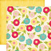 Echo Park - Sweet Girl Collection - 12 x 12 Double Sided Paper - Flower Garden