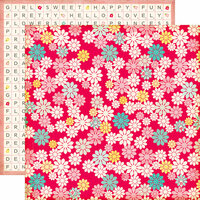 Echo Park - Sweet Girl Collection - 12 x 12 Double Sided Paper - Blossom