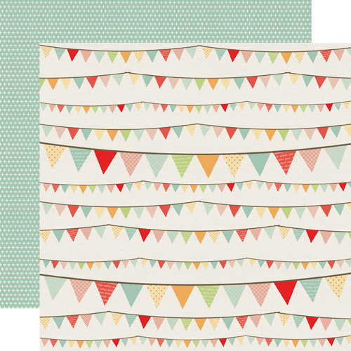 Echo Park - Sweet Day Collection - 12 x 12 Double Sided Paper - Playful Banner