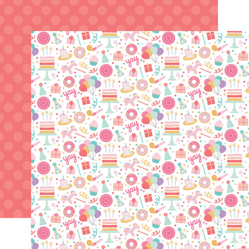 Echo Park - It's Your Birthday Girl Collection - 12 x 12 Double Sided Paper - Birthday Girl Fun