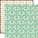 Echo Park - This and That Collection - Graceful - 12 x 12 Double Sided Paper - Teal Damask
