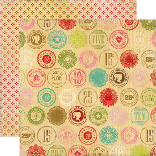 Echo Park - This and That Collection - Graceful - 12 x 12 Double Sided Paper - Wooden Nickel