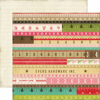 Echo Park - This and That Collection - Graceful - 12 x 12 Double Sided Paper - Yardsticks