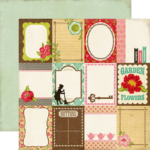 Echo Park - This and That Collection - Graceful - 12 x 12 Double Sided Paper - Journaling Cards