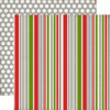 Echo Park - Tis the Season - Christmas - 12 x 12 Double Sided Paper - Holiday Stripe
