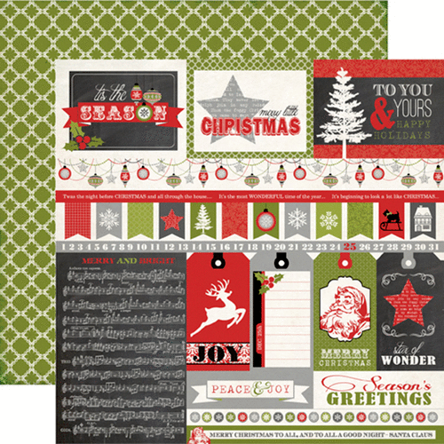 Echo Park - Tis the Season - Christmas - 12 x 12 Double Sided Paper - Peace and Joy