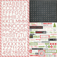 Echo Park - Tis the Season - Christmas - 12 x 12 Cardstock Stickers - Alphabet