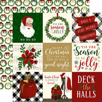 Echo Park - Twas the Night Before Christmas Collection - 12 x 12 Double Sided Paper - 4 x 4 Journaling Cards