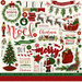 Echo Park - Twas the Night Before Christmas Collection - 12 x 12 Cardstock Stickers - Elements - Volume 1